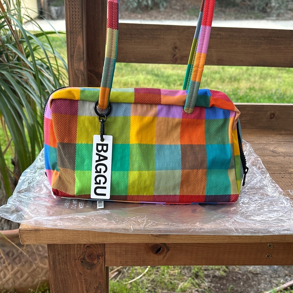 Baggu Madras Bowler Bag